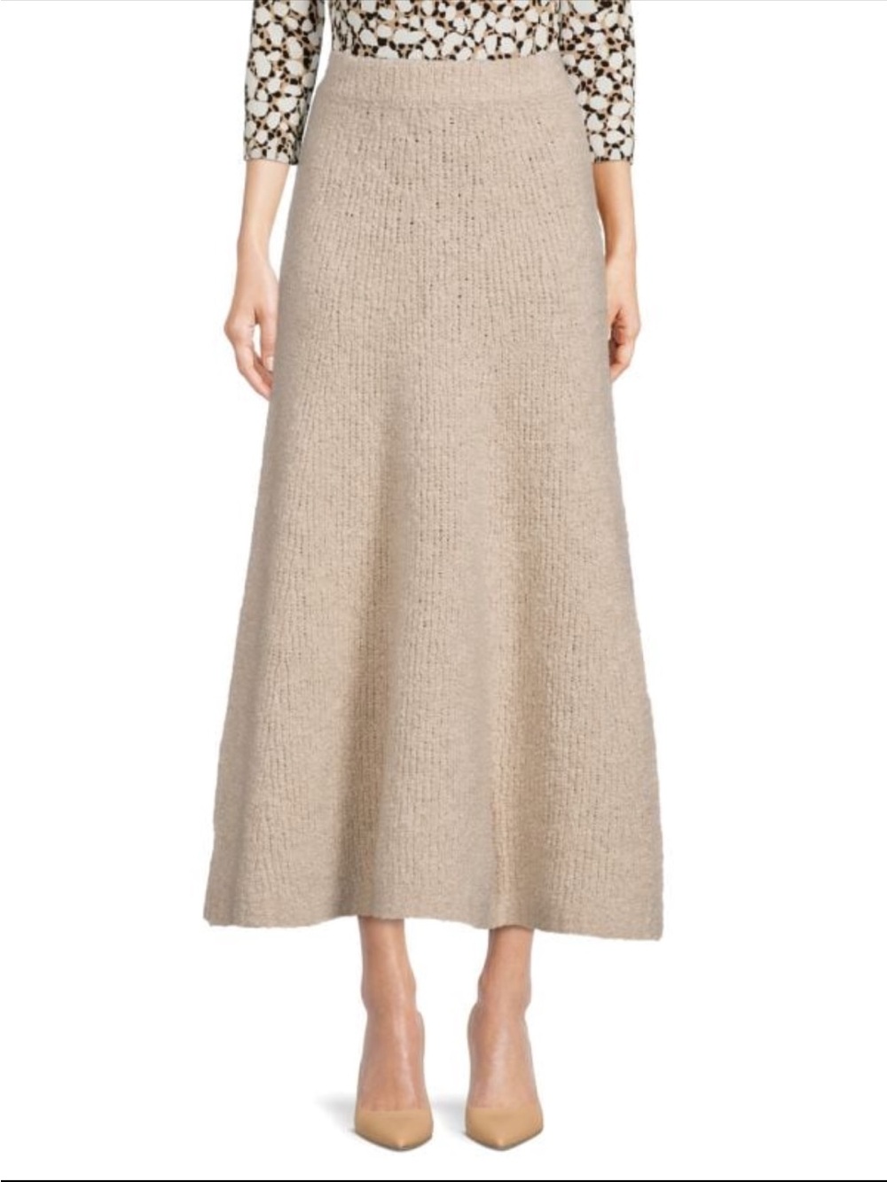 Gabriela Hearst Neutral Beige Knit Maxi Skirt